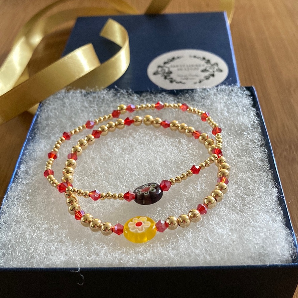 Floral Accent Bracelet Set